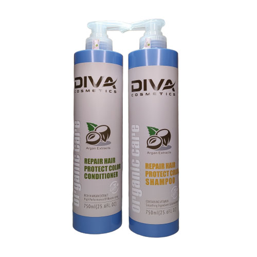 DẦU GỘI GIÚP PHỤC HỒI & BẢO VỆ TÓC KHỎI TIA CỰC TÍM DIVA ORGANIC CARE 750ML