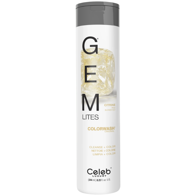 DẦU GỘI CELEB CHO TÓC NHUỘM VÀNG SÁNG GEM LITES CITRINE COLORWASH 244ML