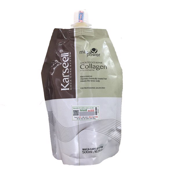 HẤP DẦU PHỤC HỒI TÓC KHÔ XƠ SIÊU MỀM MƯỢT KARSEELL MACA COLLAGEN 500ML