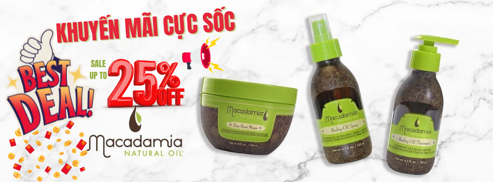 Macadamia giúp phục hồi tóc hư tổn huyền diệu